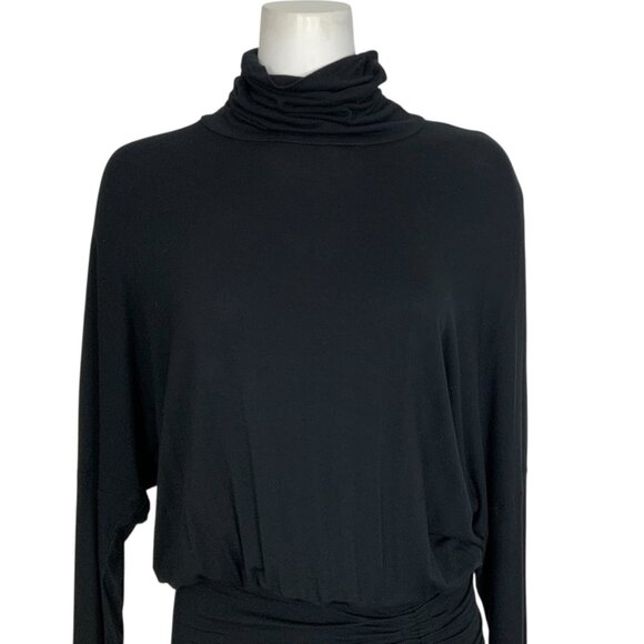 Veronica Beard Jeans Manda Dress M Black Turtleneck - Picture 7 of 13